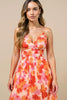 Load image into Gallery viewer, Sunset Chiffon Spaghetti Straps Midi Wedding Guest Dress with Pleats