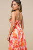 Load image into Gallery viewer, Sunset Chiffon Spaghetti Straps Midi Wedding Guest Dress with Pleats