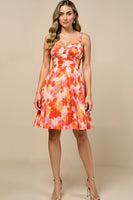 Load image into Gallery viewer, Sunset A Line Chiffon Short Wedding Guest Dress with Pleats