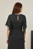 Load image into Gallery viewer, Dark Green Chiffon Sheath Ruched Long Mother of the Bride Dress with Ruffles
