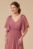 Load image into Gallery viewer, Desert Rose Chiffon A Line Long Mother of the Bride Dress with Appliques