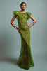 Load image into Gallery viewer, Green Mermaid Ruffled Lace Long Formal Dress