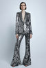 Load image into Gallery viewer, 2 Piece Sparkly Silver Gray Sequins Women Prom Suits with Pockets