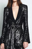 Load image into Gallery viewer, Sparkly Black Sequins Shawl Lapel 2 Piece Women Prom Suits