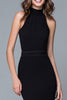 Load image into Gallery viewer, Black and White Mermaid High Neck Long Formal Dress with Ruffles