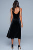 Load image into Gallery viewer, Black Spaghetti Straps Velvet A-Line Long Holiday Party Dress
