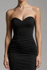 Load image into Gallery viewer, Black Mermaid Tulle Sweetheart Long Formal Dress with Ruffles
