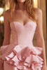 Load image into Gallery viewer, Pink Tight Sweetheart Short Corset Cocktail Dress with Ruffles