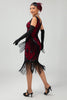 Load image into Gallery viewer, Sparkly Champagne Fringed Bodycon Short 1920s Dress with 20s Accessories Set