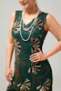 Load image into Gallery viewer, Sparkly Green Golden Fringed Bodycon Short 1920s Dress with Sequins