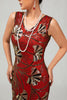 Load image into Gallery viewer, Sparkly Black Golden Sequins Fringed Flapper Dress with Beading