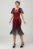 Load image into Gallery viewer, Sparkly Black Golden Sequins V-Neck Flapper Dress with Beading