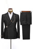 Load image into Gallery viewer, Queendancer Men 2 Piece Navy Prom Suits with Pockets Notched Lapel Long Sleeves Homecoming Suits