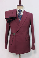 Load image into Gallery viewer, Queendancer Men 2 Piece Navy Prom Suits with Pockets Notched Lapel Long Sleeves Homecoming Suits