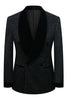 Load image into Gallery viewer, Sparkly Navy 2 Piece Shawl Lapel Prom Homecoming Men&#39;s Suits