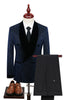 Load image into Gallery viewer, Sparkly Navy 2 Piece Shawl Lapel Prom Homecoming Men&#39;s Suits