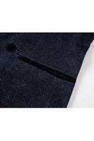 Load image into Gallery viewer, Sparkly Navy 2 Piece Shawl Lapel Prom Homecoming Men&#39;s Suits