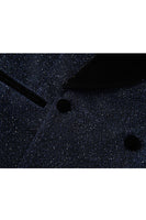Load image into Gallery viewer, Sparkly Navy 2 Piece Shawl Lapel Prom Homecoming Men&#39;s Suits