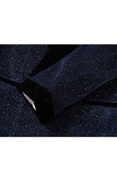 Load image into Gallery viewer, Sparkly Navy 2 Piece Shawl Lapel Prom Homecoming Men&#39;s Suits