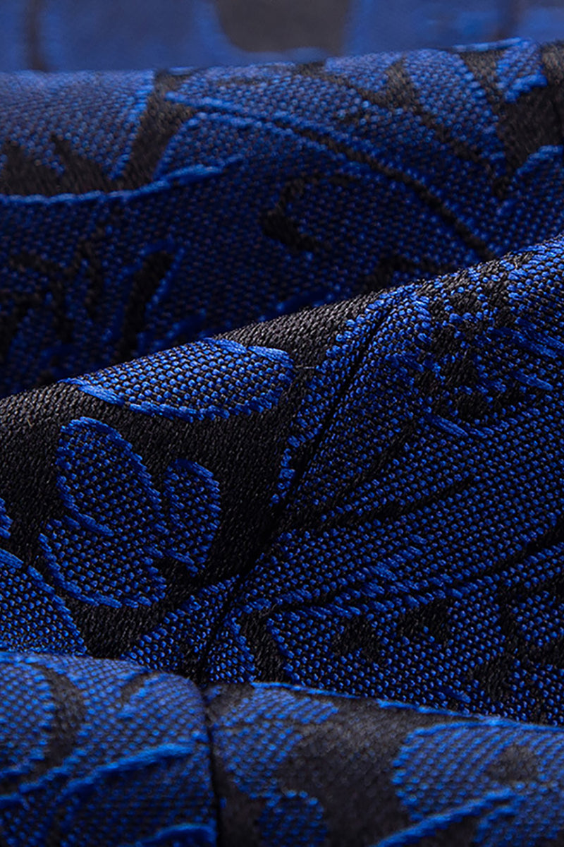 Load image into Gallery viewer, 2 Piece Blue Jacquard Shawl Lapel Prom Homecoming Men&#39;s Suits
