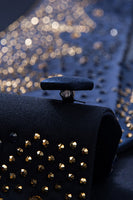 Load image into Gallery viewer, Sparkly 3 Piece Black Prom Homecoming Men&#39;s Suits with Rhinestones