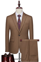 Load image into Gallery viewer, Sparkly Coffee 2 Piece Notched Lapel Prom Homecoming Men&#39;s Suits