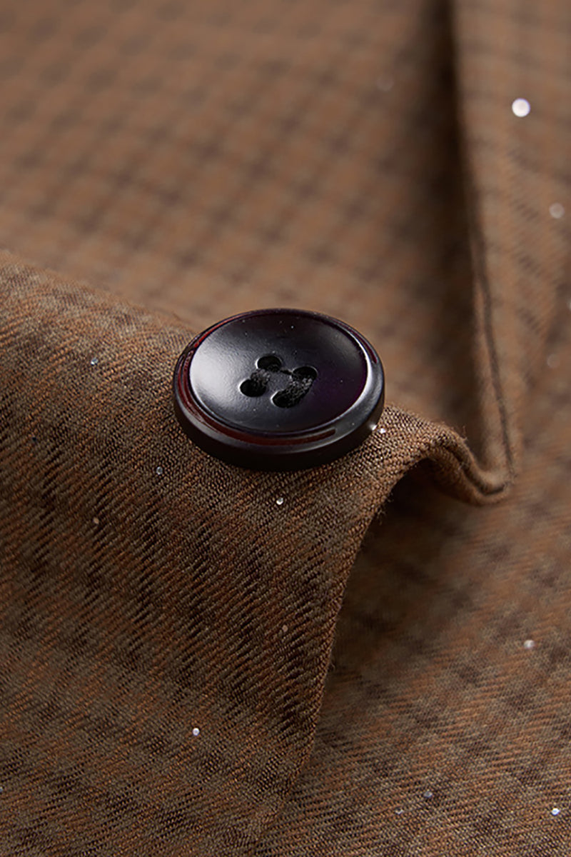Load image into Gallery viewer, Sparkly Coffee 2 Piece Notched Lapel Prom Homecoming Men&#39;s Suits