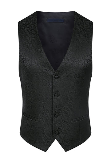 3 Piece Khaki Double Breasted Jacquard Prom Homecoming Men's Suits
