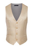 Load image into Gallery viewer, 3 Piece Khaki Double Breasted Jacquard Prom Homecoming Men&#39;s Suits
