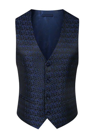 3 Piece Khaki Double Breasted Jacquard Prom Homecoming Men's Suits