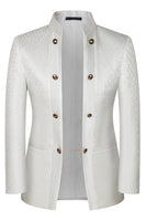 Load image into Gallery viewer, 3 Piece Khaki Double Breasted Jacquard Prom Homecoming Men&#39;s Suits