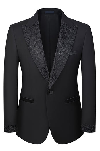 3 Piece Ivory One Button Prom Homecoming Men's Suits with Pockets