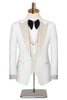 Load image into Gallery viewer, 3 Piece Ivory One Button Prom Homecoming Men&#39;s Suits with Pockets