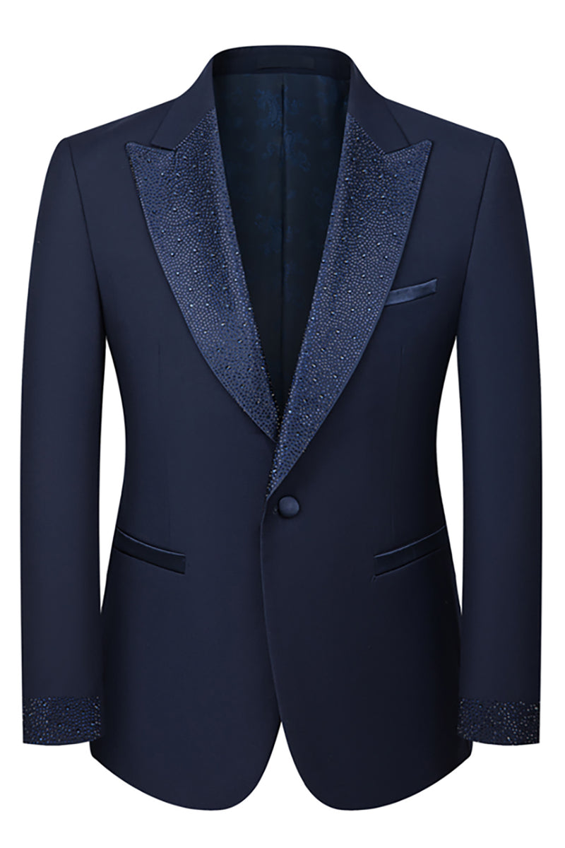 Load image into Gallery viewer, 3 Piece Ivory One Button Prom Homecoming Men&#39;s Suits with Pockets