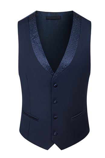 3 Piece Ivory One Button Prom Homecoming Men's Suits with Pockets