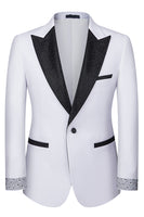 Load image into Gallery viewer, 3 Piece Ivory One Button Prom Homecoming Men&#39;s Suits with Pockets