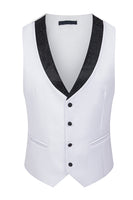 Load image into Gallery viewer, 3 Piece Ivory One Button Prom Homecoming Men&#39;s Suits with Pockets