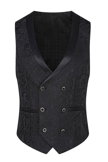 3 Piece Dark Green Jacquard Shawl Lapel Prom Homecoming Men's Suits