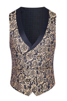 Load image into Gallery viewer, 3 Piece Dark Green Jacquard Shawl Lapel Prom Homecoming Men&#39;s Suits