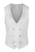 Load image into Gallery viewer, 3 Piece Dark Green Jacquard Shawl Lapel Prom Homecoming Men&#39;s Suits