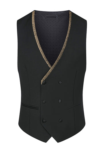3 Piece Black Jacquard Shawl Lapel Prom Homecoming Men's Suits