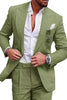 Load image into Gallery viewer, 2 Piece Green Peak Lapel One Button Prom Homecoming Men&#39;s Suits