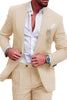 Load image into Gallery viewer, 2 Piece Green Peak Lapel One Button Prom Homecoming Men&#39;s Suits