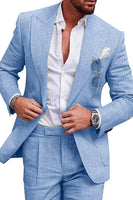 Load image into Gallery viewer, 2 Piece Green Peak Lapel One Button Prom Homecoming Men&#39;s Suits