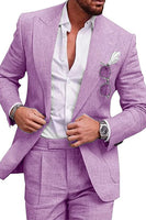 Load image into Gallery viewer, 2 Piece Green Peak Lapel One Button Prom Homecoming Men&#39;s Suits