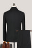 Load image into Gallery viewer, 3 Piece Black Notched Lapel Solid Prom Homecoming Men&#39;s Suits