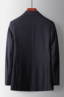 Load image into Gallery viewer, Navy Striped Peak Lapel 2 Piece Prom Homecoming Men&#39;s Suits