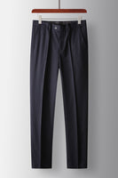 Load image into Gallery viewer, Navy Striped Peak Lapel 2 Piece Prom Homecoming Men&#39;s Suits