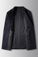 Load image into Gallery viewer, Navy Striped Peak Lapel 2 Piece Prom Homecoming Men&#39;s Suits