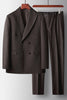 Load image into Gallery viewer, Coffee 2 Piece Peak Lapel Prom Homecoming Men&#39;s Suits with Pockets